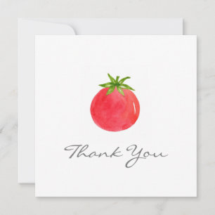 Carte de remerciements de tomate aquarelle