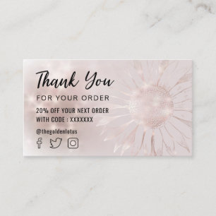 carte de remerciements de tournesol