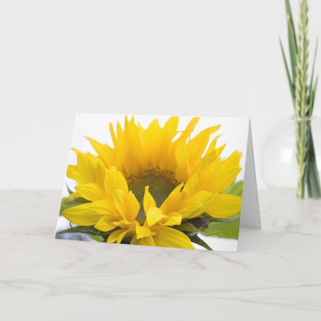 Carte de remerciements de tournesol… (Devant)