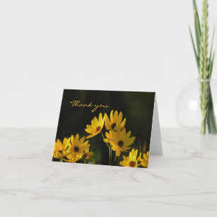Carte de remerciements de tournesols de marais lum