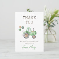 Carte de remerciements de tracteur | Merci tracteu
