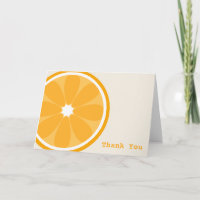 Carte de remerciements de tranche orange