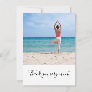 Carte de remerciements de yoga   Femme Poster en Y