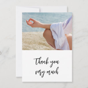 Carte de remerciements de yoga   Femme Poster en Y