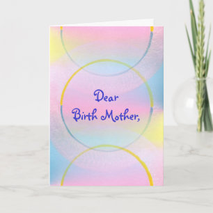 Carte De Remerciements Dear Birth Mother, Thank you poem card
