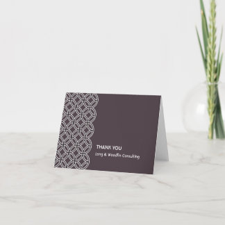 Carte De Remerciements Deco espresso brown circle pattern thank you card