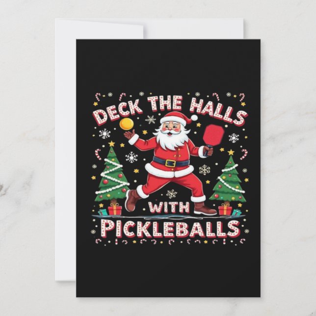 Carte De Remerciements Découvrir Les Halls Avec Des Pickleballs (Devant)