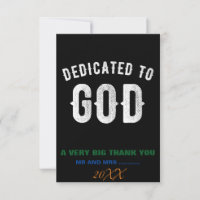 DÉDIÉ À DIEU TEXTE BLANC PERSONNALISABLE