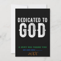 DÉDIÉ À DIEU TEXTE BLANC PERSONNALISABLE COOL