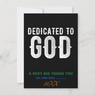 CARTE DE REMERCIEMENTS DÉDIÉ À DIEU TEXTE BLANC PERSONNALISABLE COOL