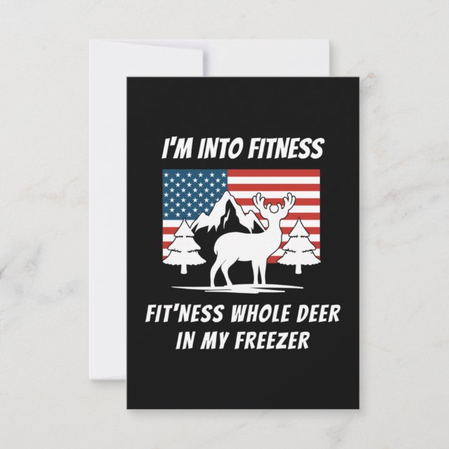 Carte De Remerciements Deer In My Freezer - Deer Hunter Deer Hunter Deer  (Devant)