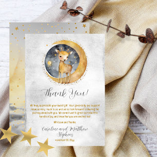 Carte De Remerciements Deer Twinkle Twinkle Little Star Baby shower