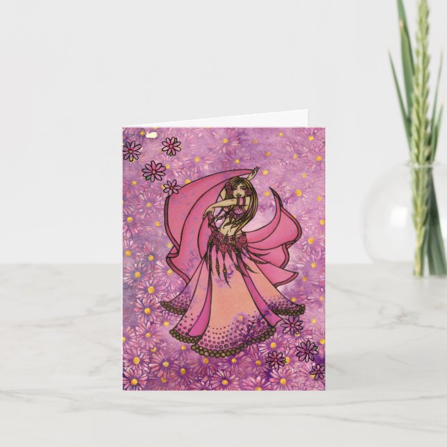 Carte De Remerciements Déesse Danseuse du Ventre                          (Devant)