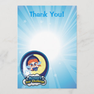 Carte De Remerciements Défi de l'étoile d'Alyssa