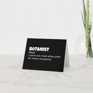 Carte De Remerciements Définition de botaniste drôle