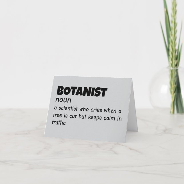 Carte De Remerciements Définition de scientifique en serre Witty (Devant)