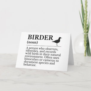 Carte De Remerciements Définition d'un ornithologue amateur - observateur