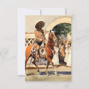 Carte De Remerciements "Dehors d'une église mexicaine" par Edward Borein