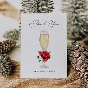 Carte De Remerciements Déjeuner de Noël et Shower de Mariée Bulles