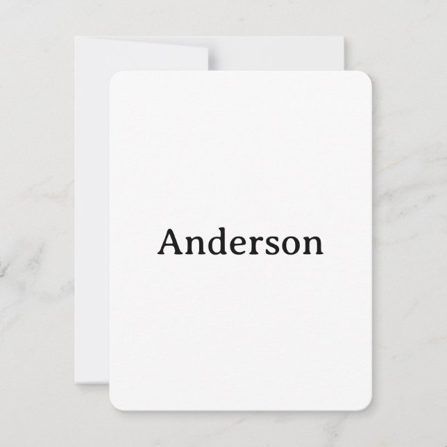 Carte De Remerciements Delete Text Replace Own Design 4.25"x5.5" Rounded (Devant)