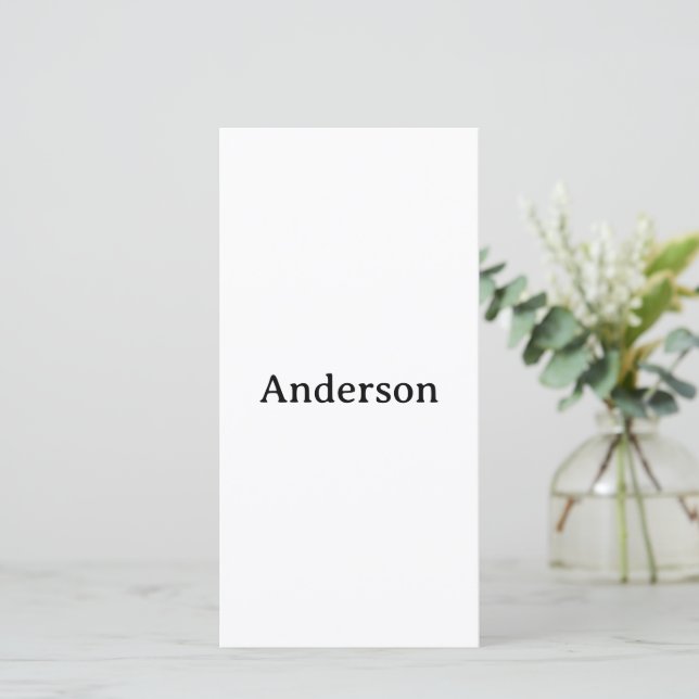 Carte De Remerciements Delete Text Replace Own Design 8" x 4" Flat (Debout devant)