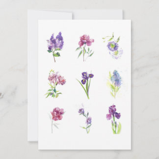 Carte De Remerciements Delicate Botanical Collection – Elegant Floral Art