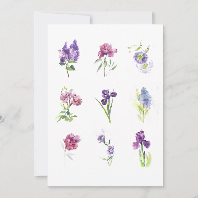 Carte De Remerciements Delicate Botanical Collection – Elegant Floral Art (Devant)