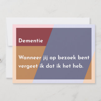 Carte De Remerciements Démence