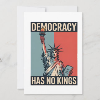Carte De Remerciements Democracy Has No Kings Liberity Status American