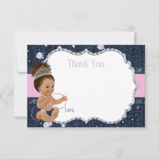 Carte De Remerciements Denim & Diamonds Baby Shower