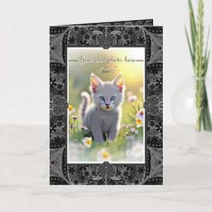 Carte De Remerciements Dentelle en céramique noir