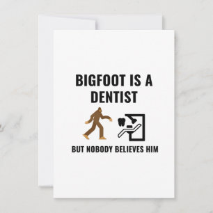 CARTE DE REMERCIEMENTS DENTISTE BIGFOOT