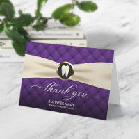 Dentiste moderne violet ivoire ribbon dentaire