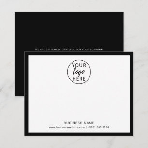 Carte de remerciements d'entreprise personnalisée