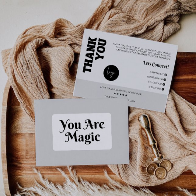 Carte de remerciements d'entreprise rétro (Retro Business Thank You Card)