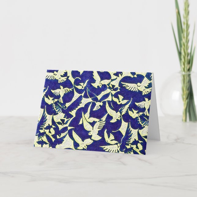 Carte De Remerciements Des colombes en vol vierge (Devant)