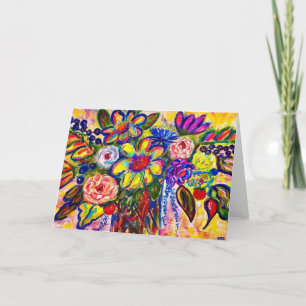 Carte De Remerciements Des Fleurs Dans La Maison Card< Blank Inside>