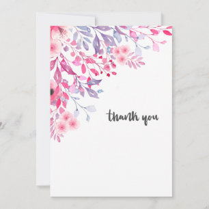 Carte de remerciements des fleurs de printemps