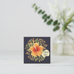 Carte de remerciements des fleurs d'Hibiscus