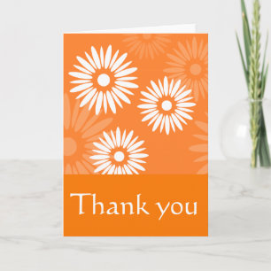 Carte de remerciements des fleurs d'orange d'été