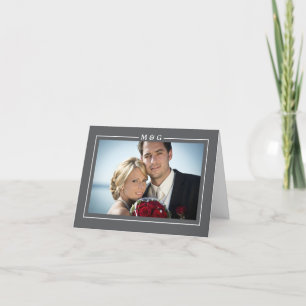 Carte de remerciements des initiales modernes