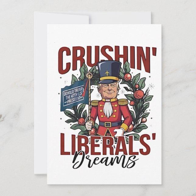 Carte De Remerciements Des libéraux écrasants rêvent de Trump Nutcracker  (Devant)