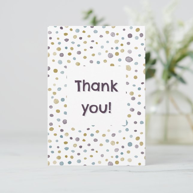 Carte de remerciements des points d'aquarelle Jane (Debout devant)