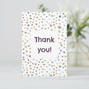 Carte de remerciements des points d'aquarelle Jane