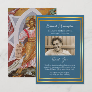 Carte De Remerciements Descent into Hades Orthodox Photo Funeral