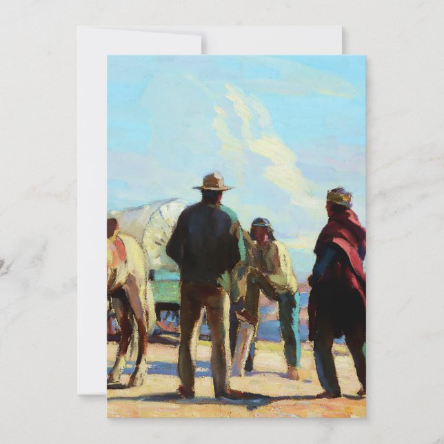 Carte De Remerciements « Desert Rendezvous » par Carl Oscar Borg (Devant)