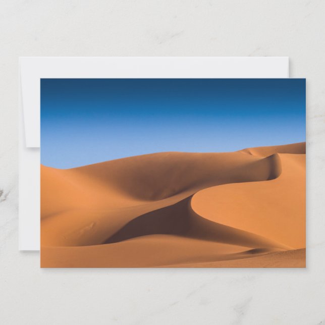 Carte De Remerciements Deserts | Sand Dunes Near Illizi, South Algeria (Devant)