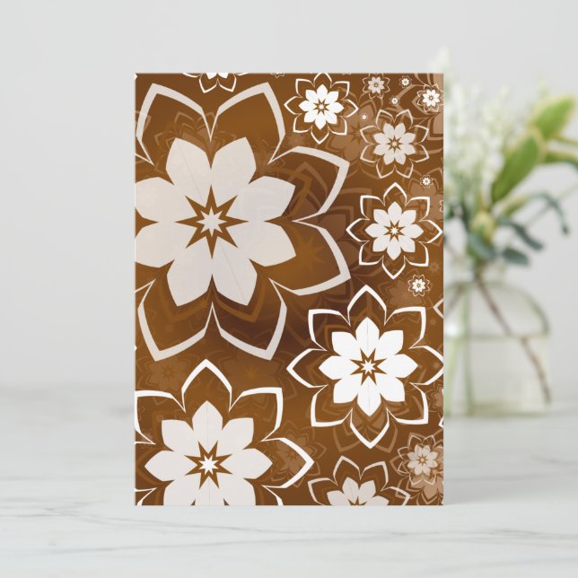 Carte De Remerciements Design floral 13 (Debout devant)