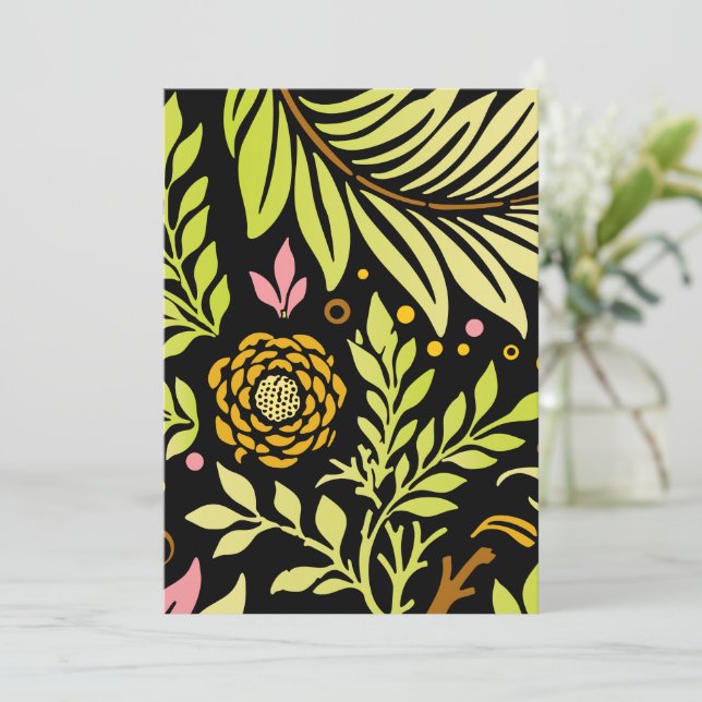 Carte De Remerciements Design floral 18 (Debout devant)