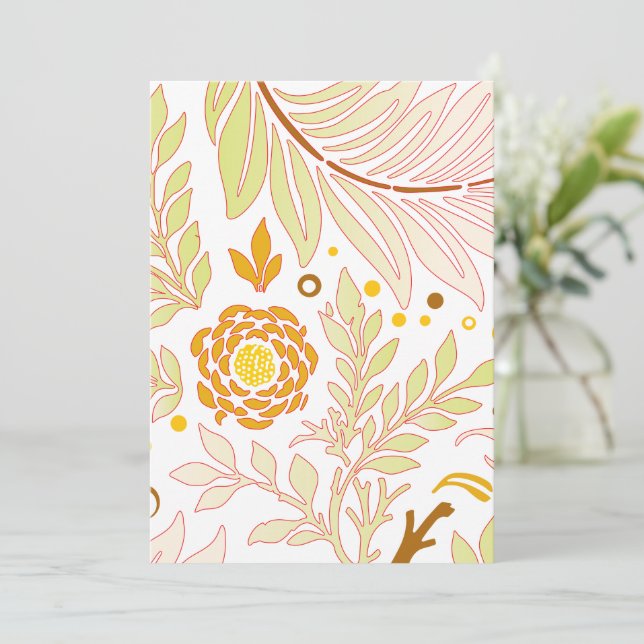Carte De Remerciements Design floral 19 (Debout devant)